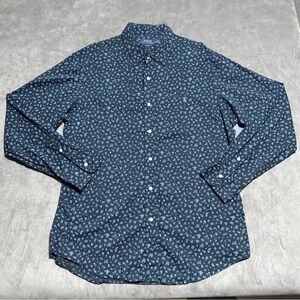 Polo Ralph Lauren Shirt Mens XL Navy Floral Button Down Slim Fit Pony Logo